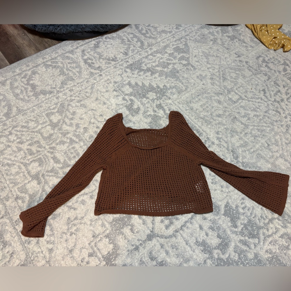 Brown Knit Women's Sweater